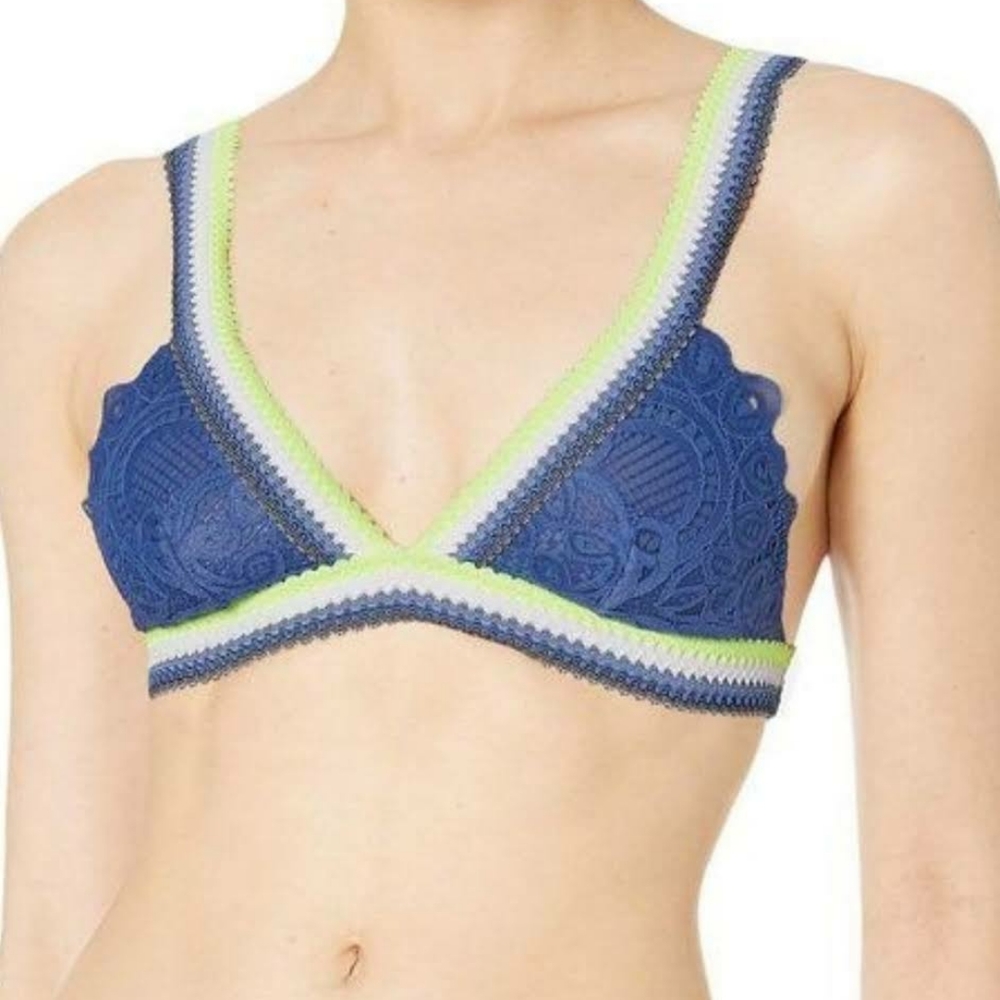 Free People Blue Lace Bralette Size Small